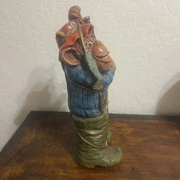 VTG 1976 Progressive Art Products 13" Fishing Monkey - Picture 2 of 8